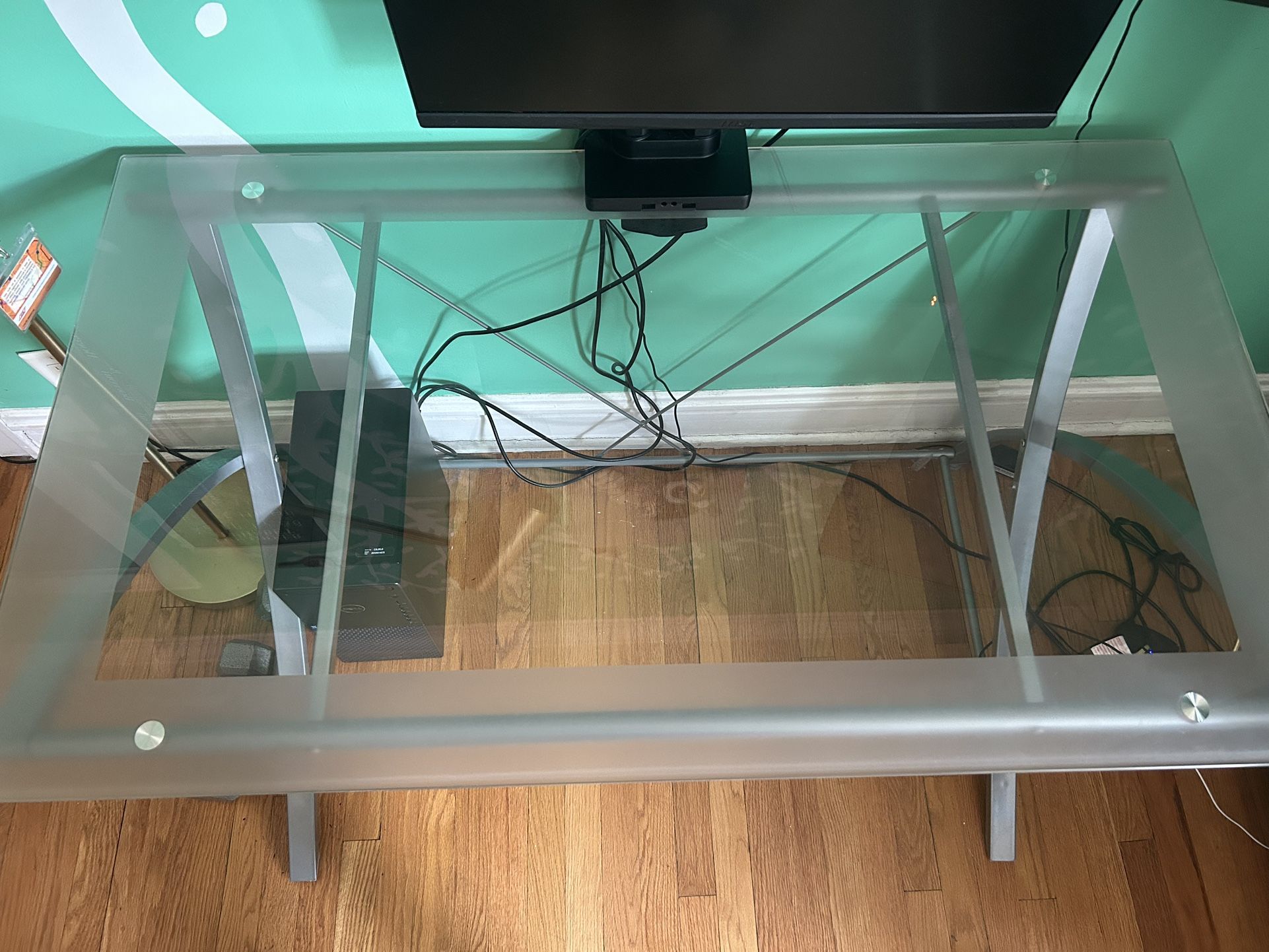 Glass Desk L/W/H 28/48/30 inches