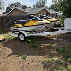 1999 Kawasaki Zxi 1100cc Both Ski And Trailer 