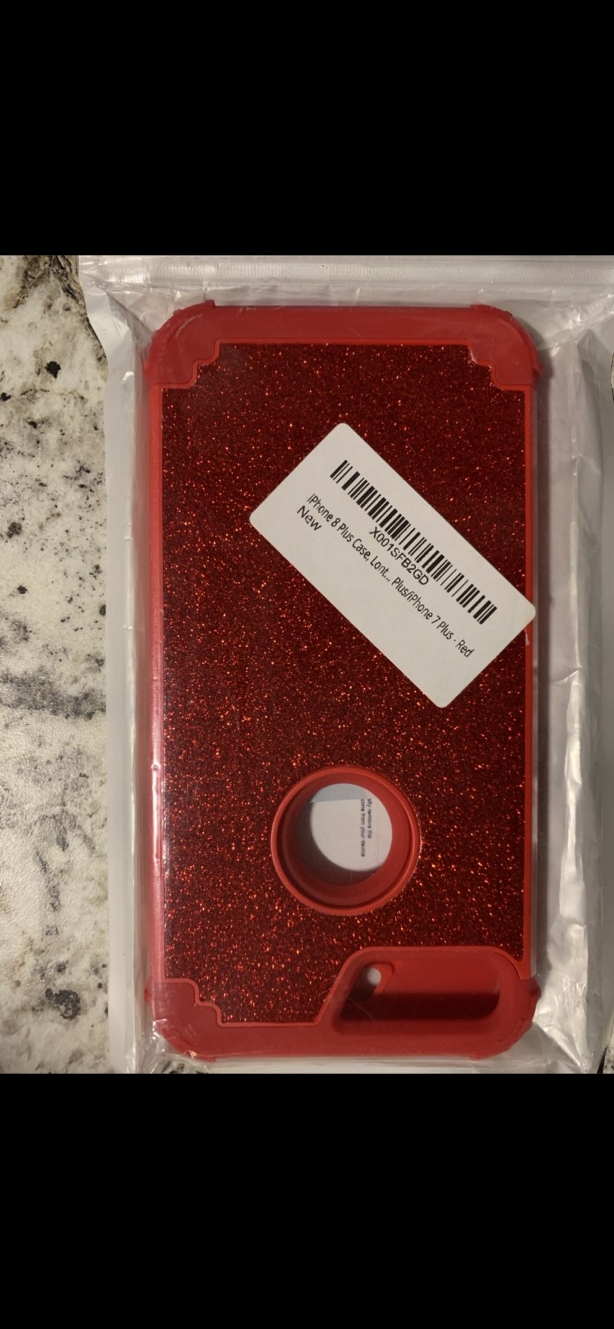 iPhone 8 Plus Iphone 7 Case Red Glitter Sparkle Brand New