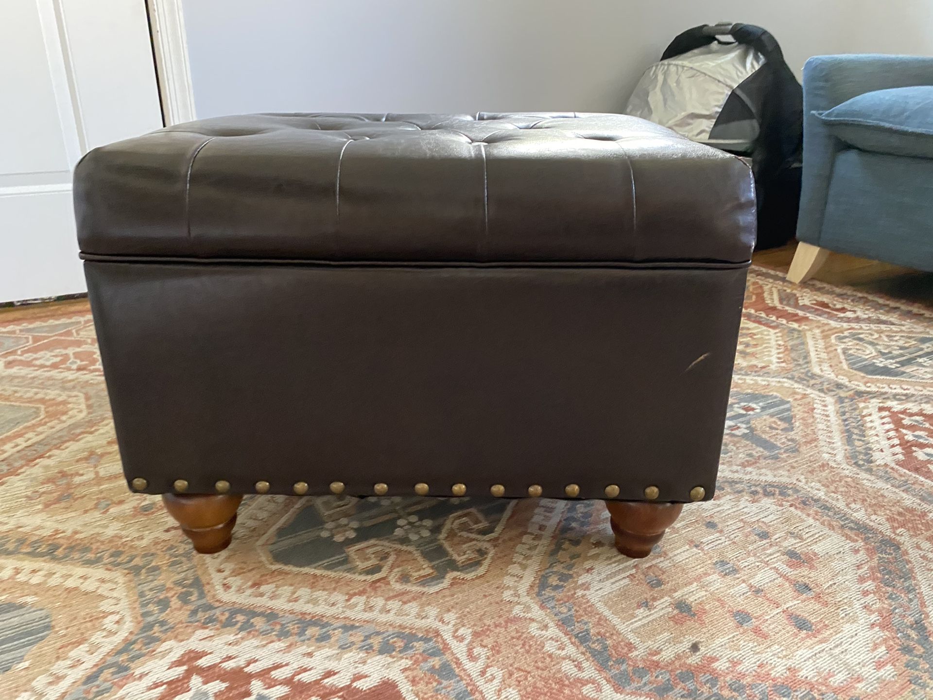 Dark Brown storage ottoman