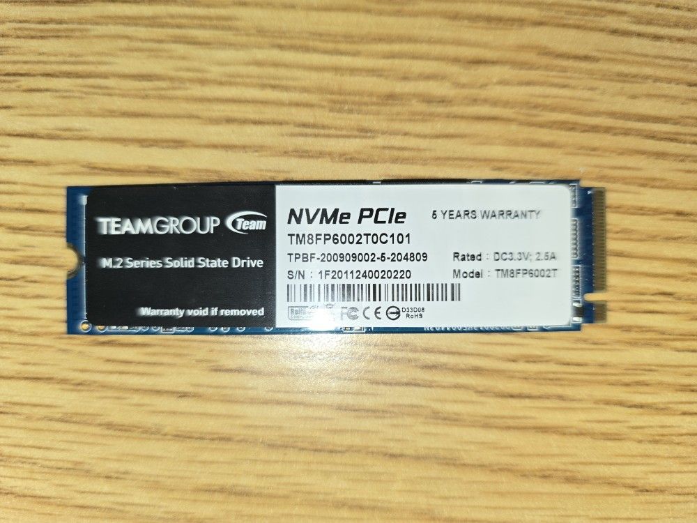 Team group 2tb Pcie M.2 Ssd