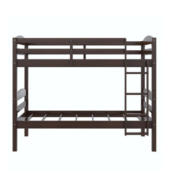 Solid Wood Twin Over Twin Convertible Bunk Bed