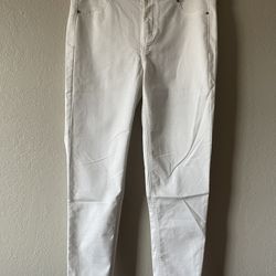 Love Fire, Women’s  White Stretchy Skinny Faux Front Pockets Pants, Size 13