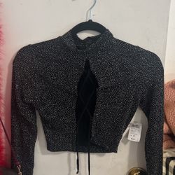 New Glitter Open Front Tie Up