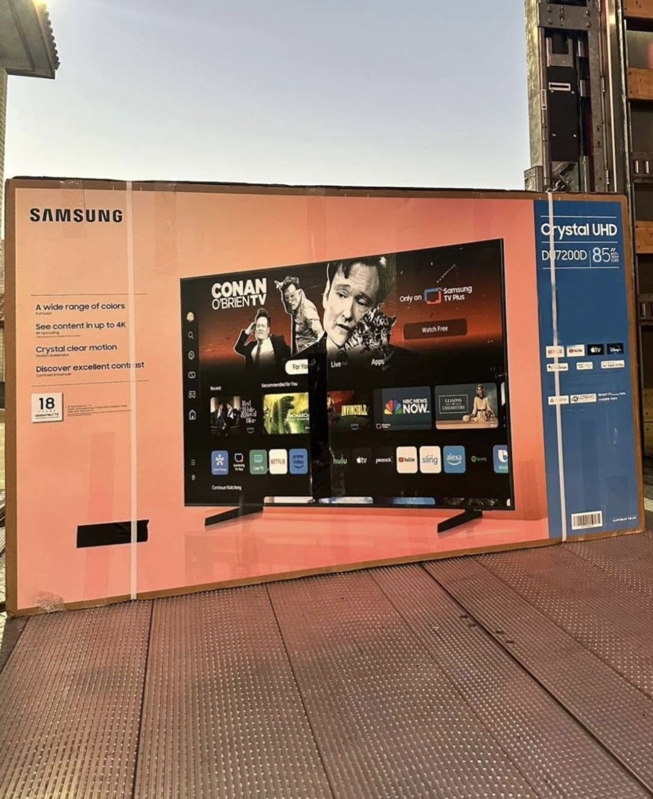 85” Samsung Crystal Smart 4K Tv LCD LED