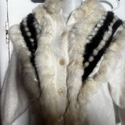 Mitra Dress Suit Sweater Fur Ball Shirt Rabbit Top Long Sleeve Blouse 