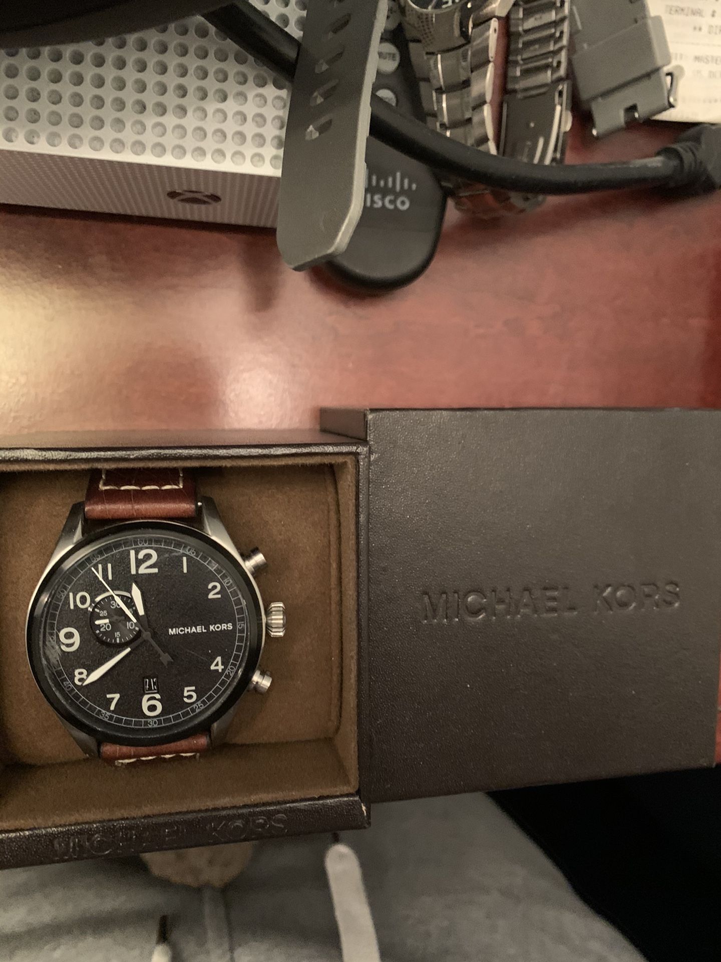 Michael Kors watch Brown Leather