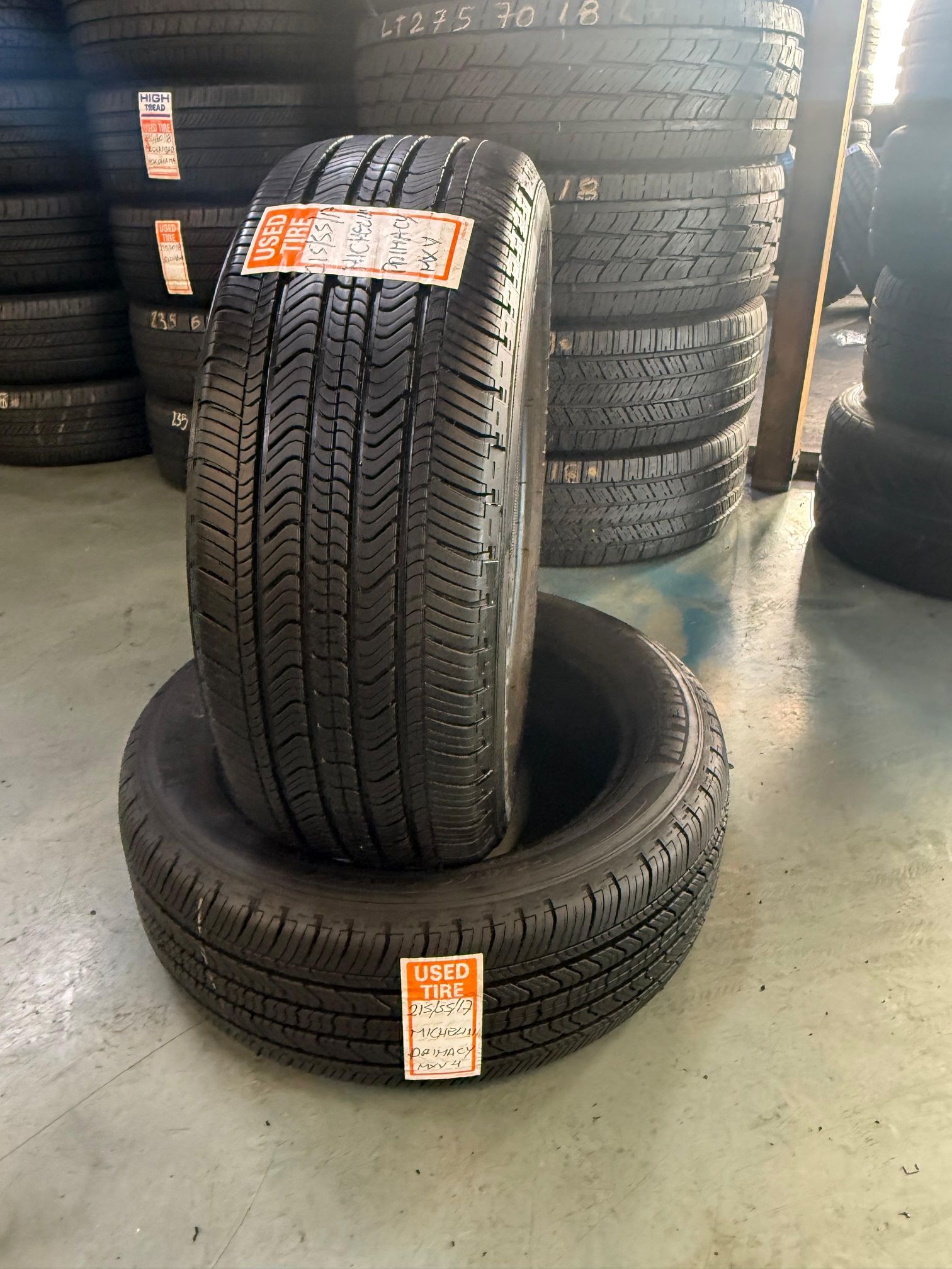 215/55/17 MICHELIN PRIMACY 2 TIRES SEMI NEW - DOT 2024
