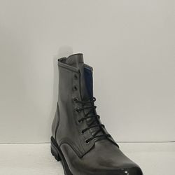 Emilio Franco Boot Chelsea Gray Round Toe Italian Leather 