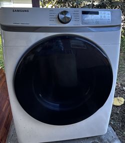 White Samsung Gas Dryer DVG45R6100W/A3 