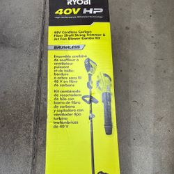Ryobi 40v Weedeater/jet Fan Blower Combo With Batter And Charger