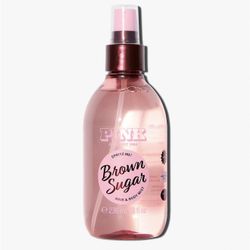 Victoria's Secret Pink Brown Sugar Hair & Body Mist Spray 8.OZ New 