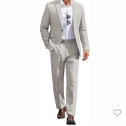 Size 4 XL COOFANDY Men's Classic Fit One Button Suit