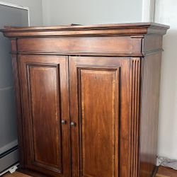 Solid Wood Entertainment Center w/ Drawers