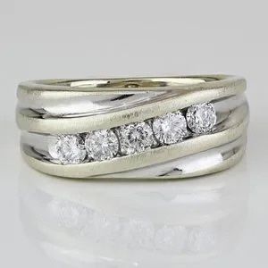 14k White Gold Diamond Wedding / Anniversary Band Ring