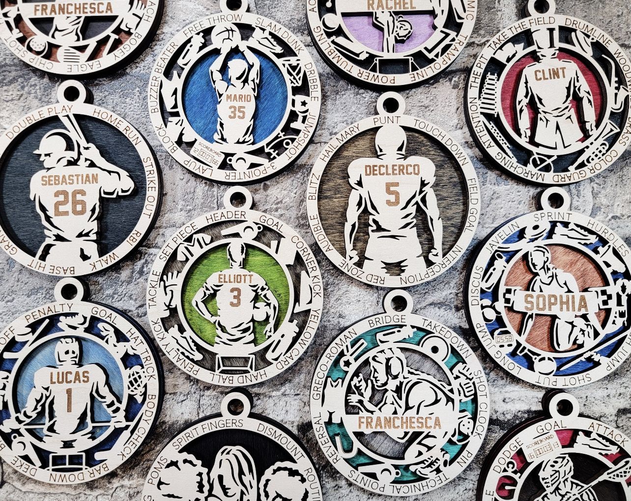 Personalized Sports Ornaments