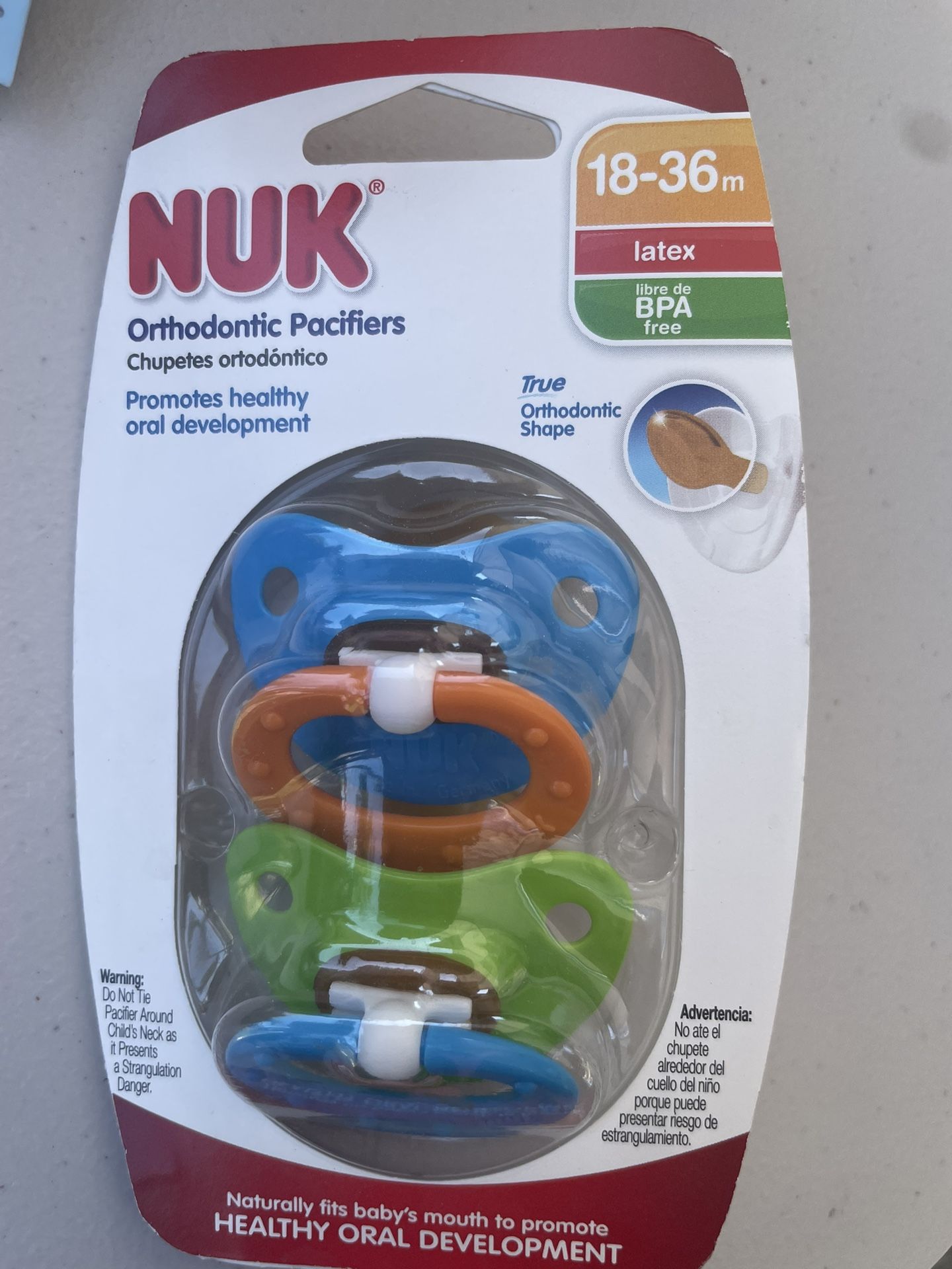 NUK Orthodontic Pacifiers 18-36 Months Brand New