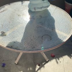 Glass Out Door Table 