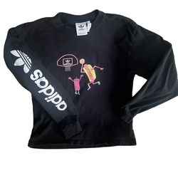 Adidas Originals Black Men’s Sz Medium No Ketchup Basketball Active Sport Shirt