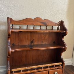 Vintage 1977 Ethan Allen Wall shelf With Drawer
