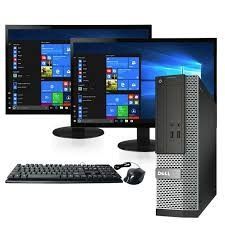 Dell Desktop With 2 LCD Monitors