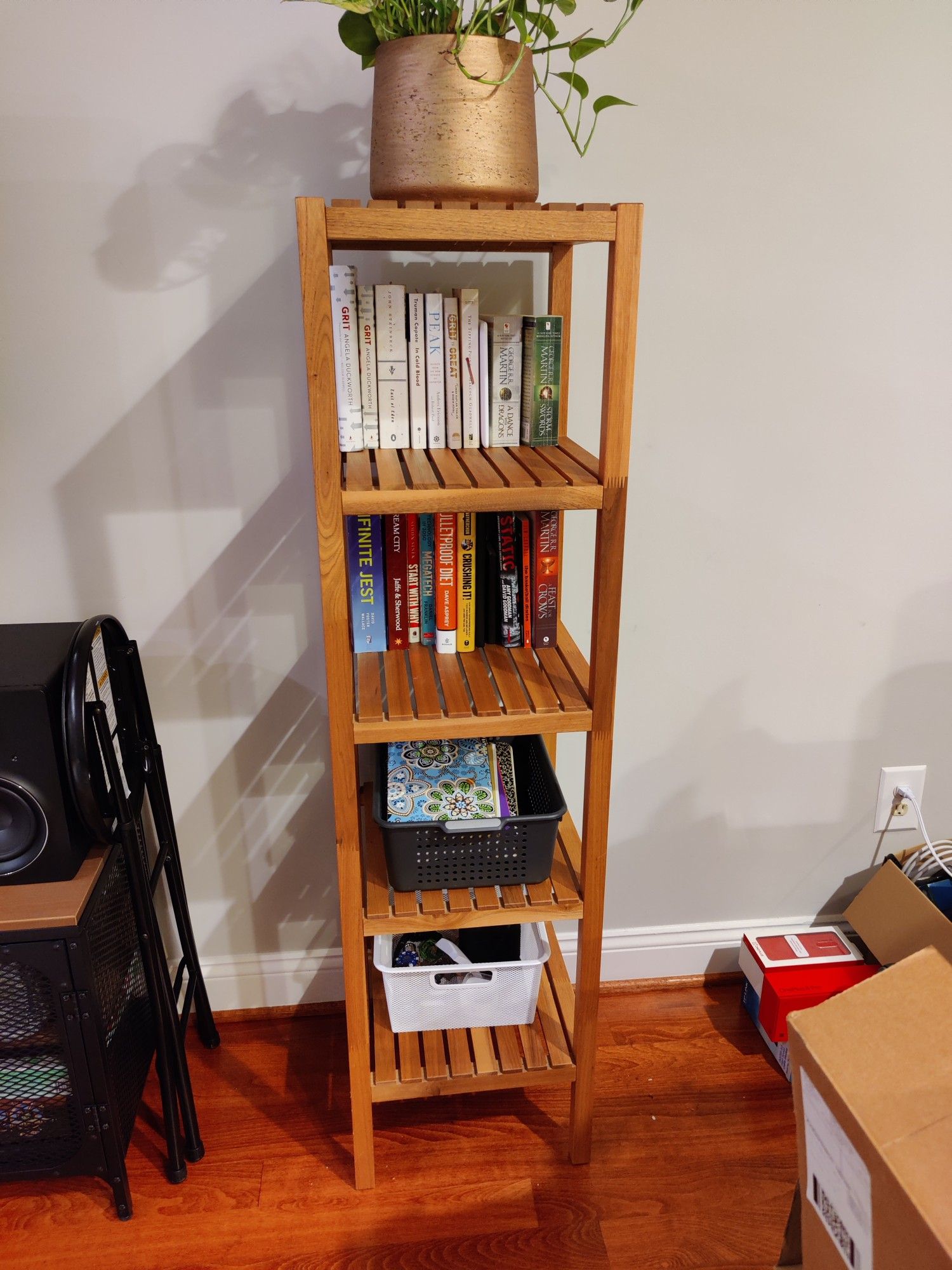 Wooden bookshelf