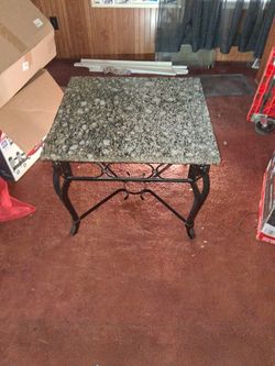 Granite Top End Table