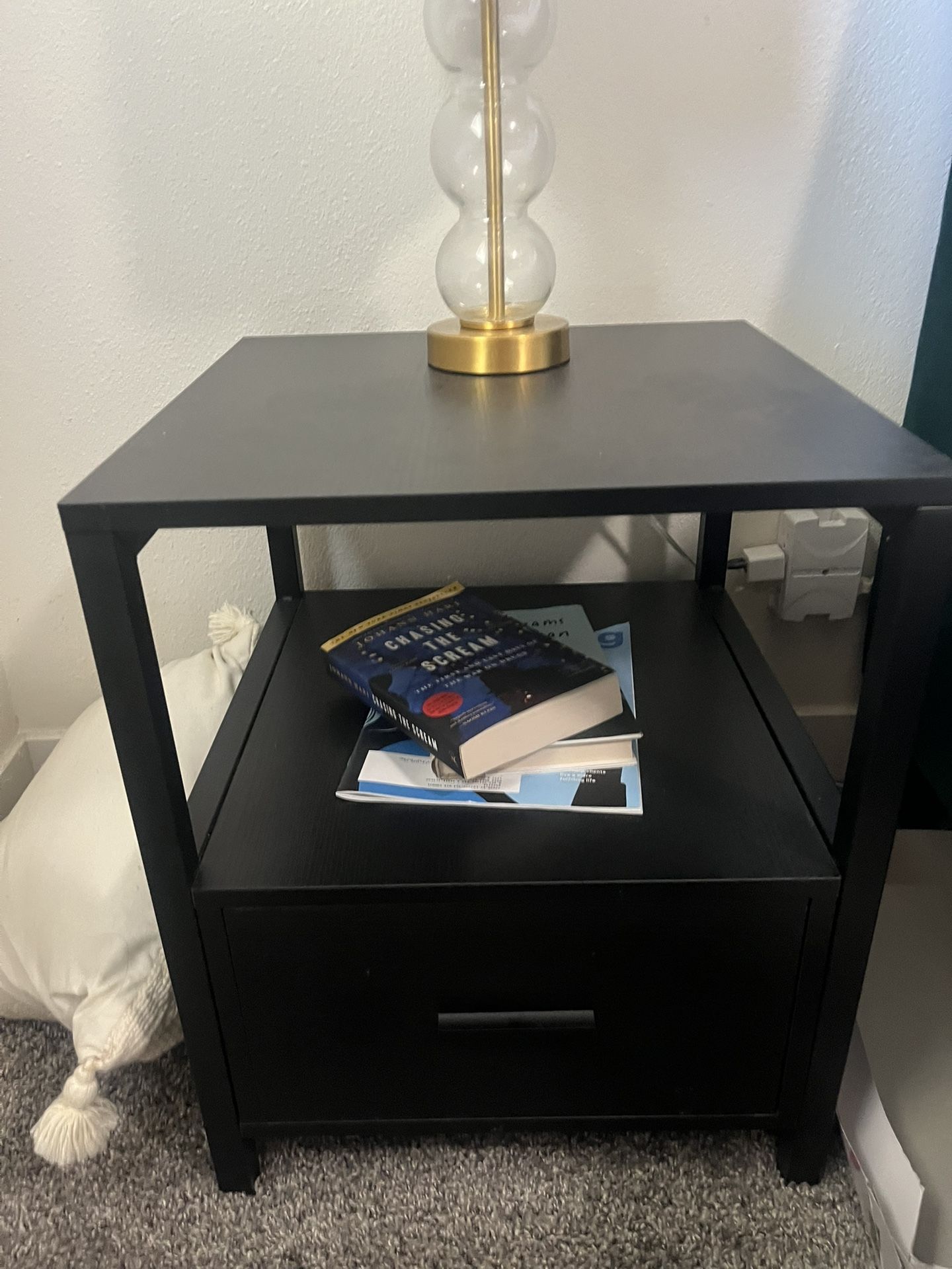 2 Black Nightstands