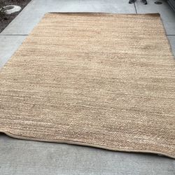 Pottery Barn Indoor Wool Tan Jute Rug 8x10