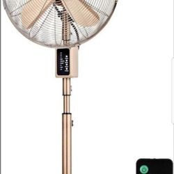 Holmes 16” Digital Metal Stand Fan, 3-Speed, Oscillating, Adjustable Height, Remote, Copper

 