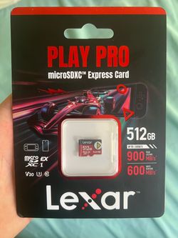 Lexar 512GB Play PRO Micro SD Express Card, 900MB/s Read, 4K, V30, UHS-I