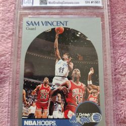 1990-91 NBA Hoops Michael Jordan Wears #12 Error Card Sam Vincent