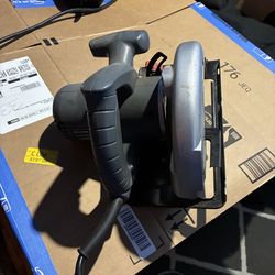 Circular saw with blade attached