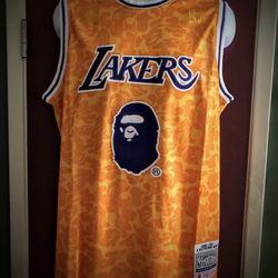 Los Angeles Lakers #93 A Bathing Ape NBA Basketball Jersey -S.M.L.