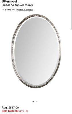 Uttermost Casalina Nickel Oval Mirror Thumbnail