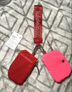Lululemon Maroon & Hot Pink Dual Pouch Wristlet
