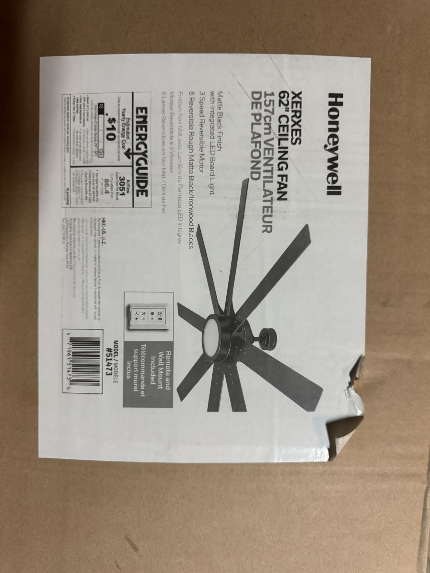 Honeywell 62 Inch Ceiling Fan