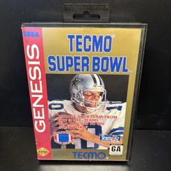 Tecmo Super Bowl - Sega Genesis Complete In Box CIB Great Condition