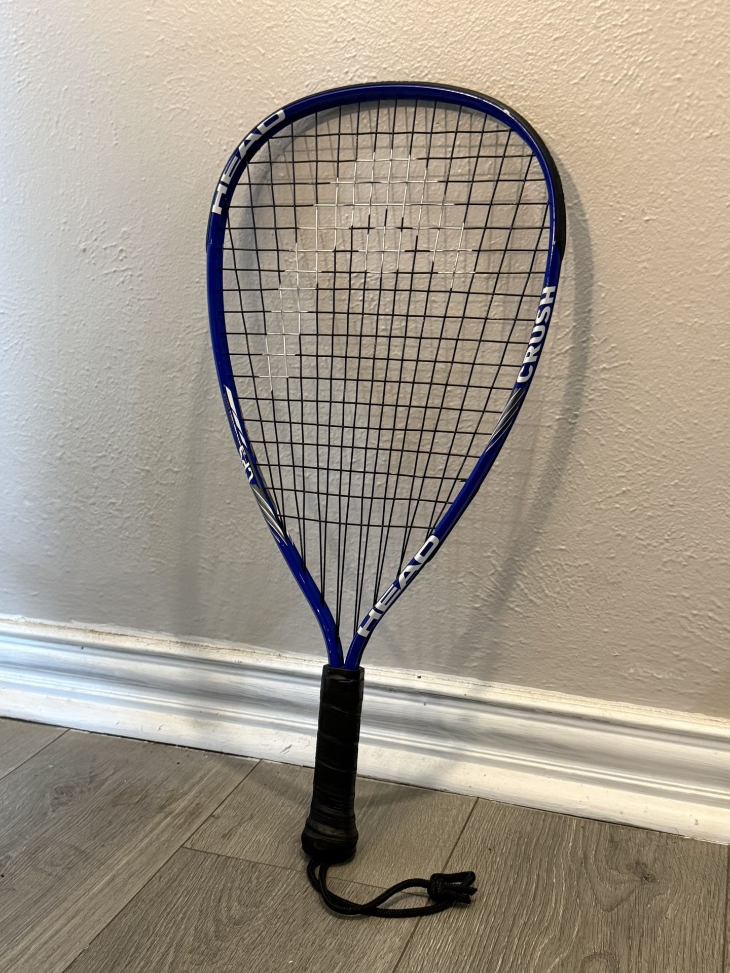 New HEAD Crush Racquetball Racquet – Blue with Wrist Strap