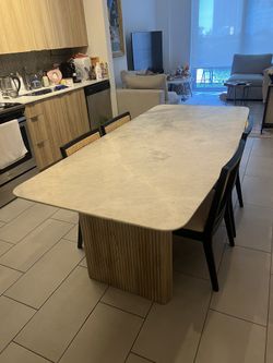 Cambridge Marble Top Dining Table + Chairs