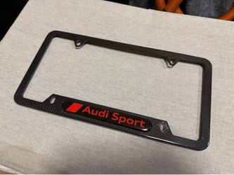 OEM Audi Sport License Plate Frame in Carbon Fiber