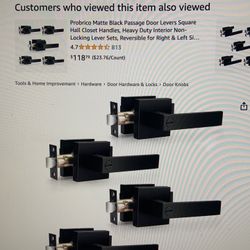 Heavy Duty black door handles