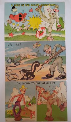 WWII Linen / Matte Post Cards made by Beals, Des Moines, Iowa