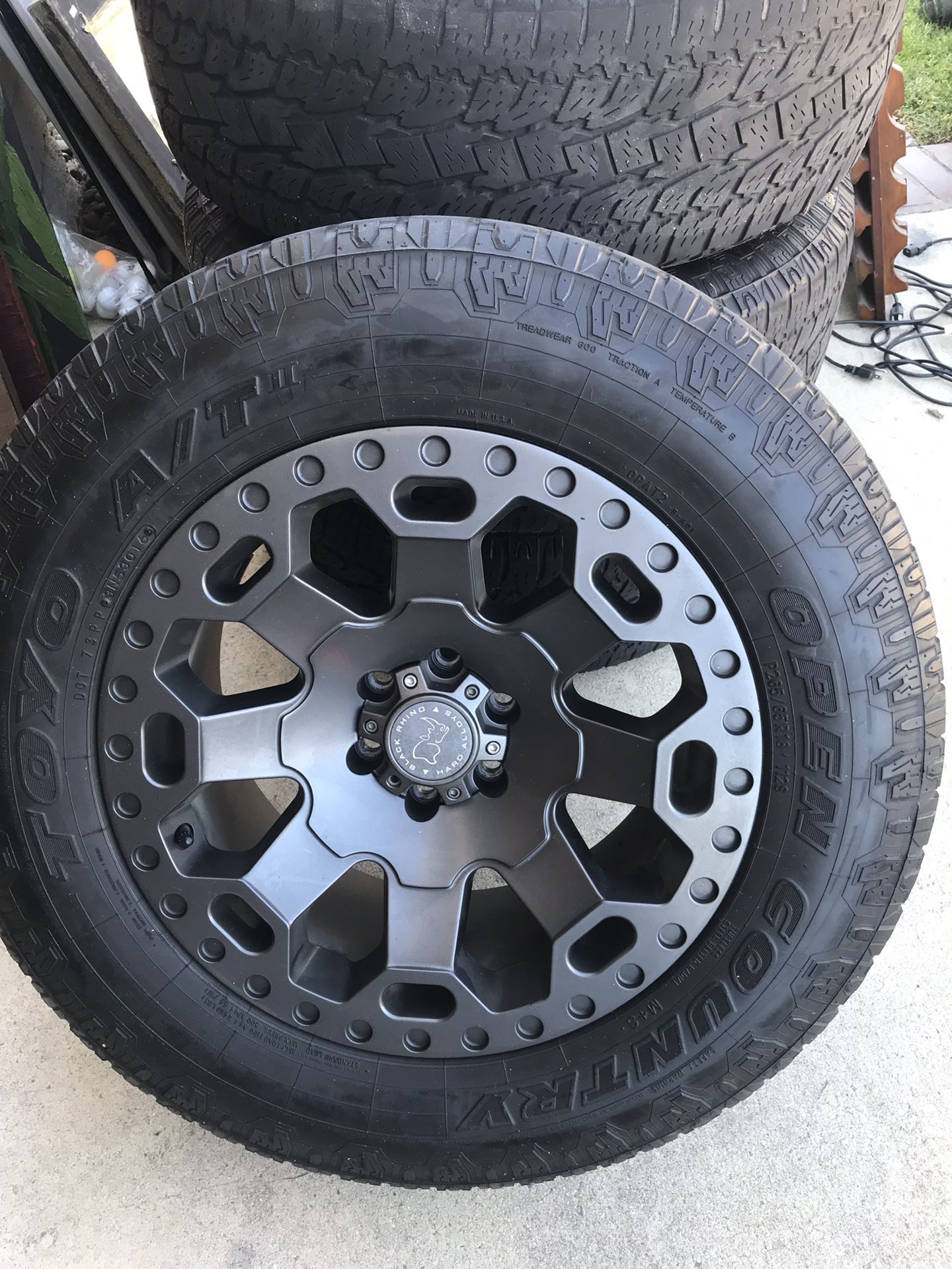Black Rhino tires and rims p265/65R18