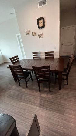 Brown Dining Table For 6-8 People