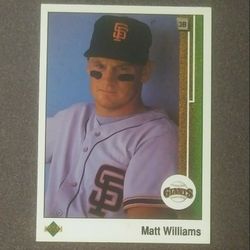 1989 Upper Deck Matt Williams San Francisco Giants #247 Baseball Card Vintage Collectible MLB Sports