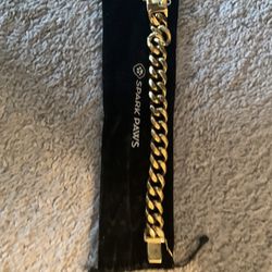 SparkPaws Cuban Link Gold Dog Chain Collar