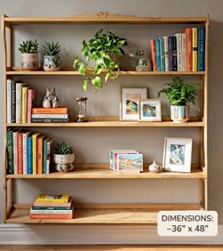 Handmade Country Pine Floating Wall Shelf | Display Shelf, Planter,
