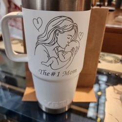 Laser Engraved Yeti Rambler 20oz (Mother's Day Gift)