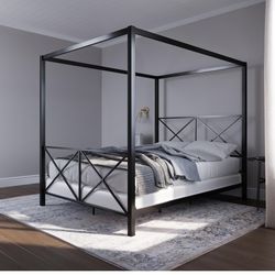 Queen Size Canopy Bed Frame